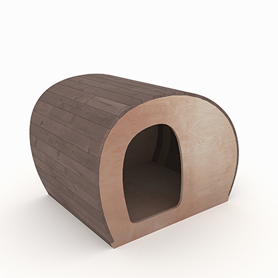  Cuccia in legno per cani ROULOTTE 